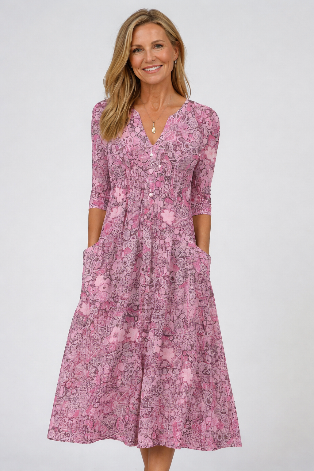 Elena | Flattering Everyday Midi Dress