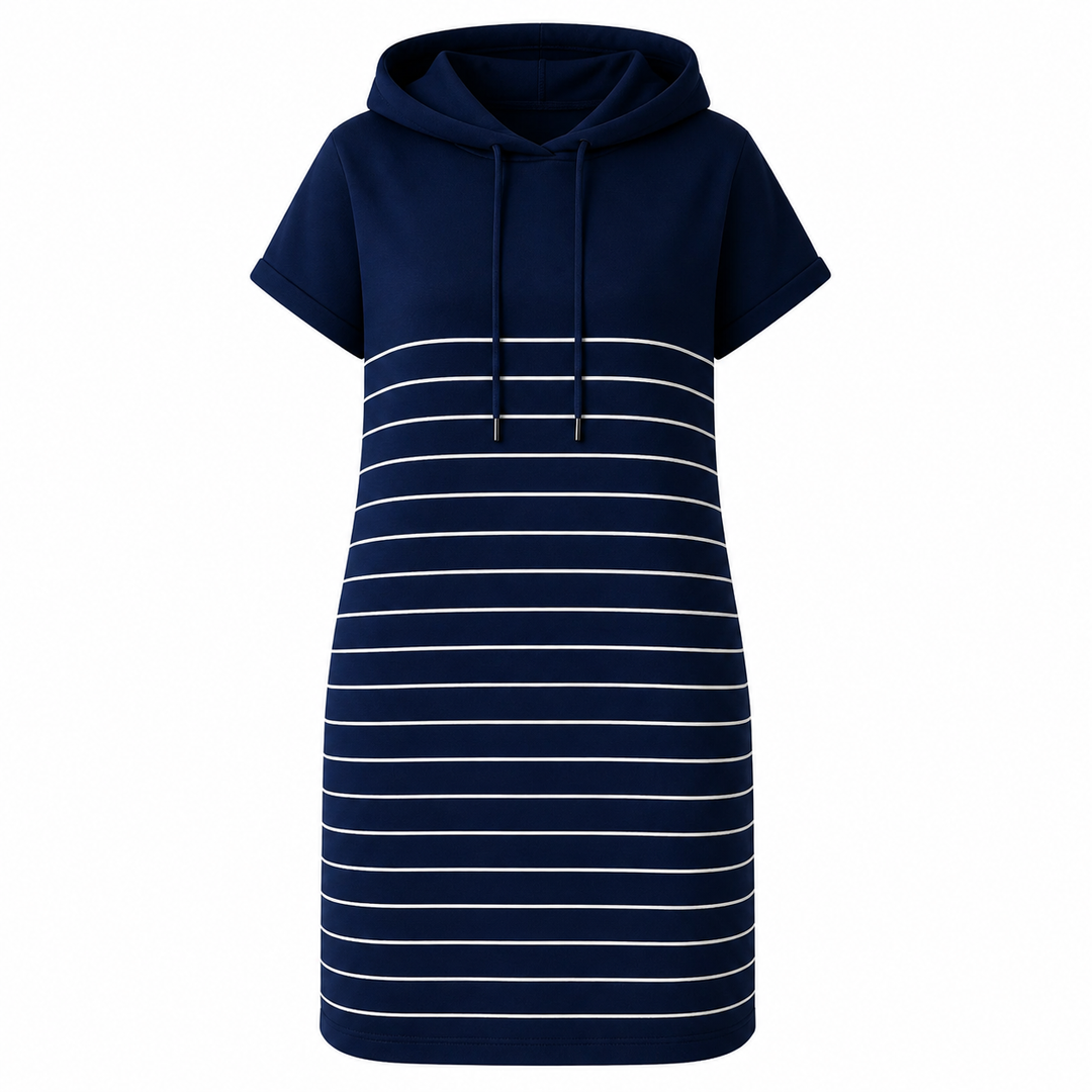 Zoe | Striped Hooded Dress