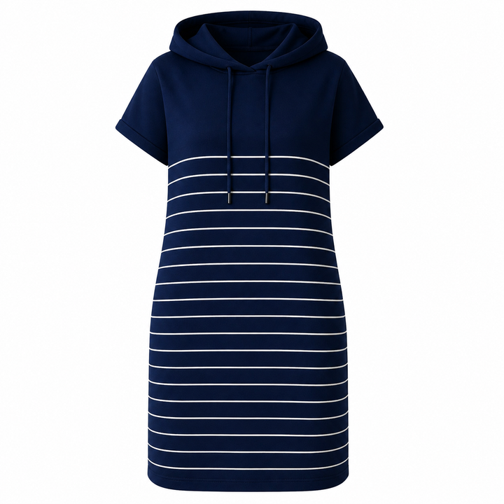 Zoe | Striped Hooded Dress