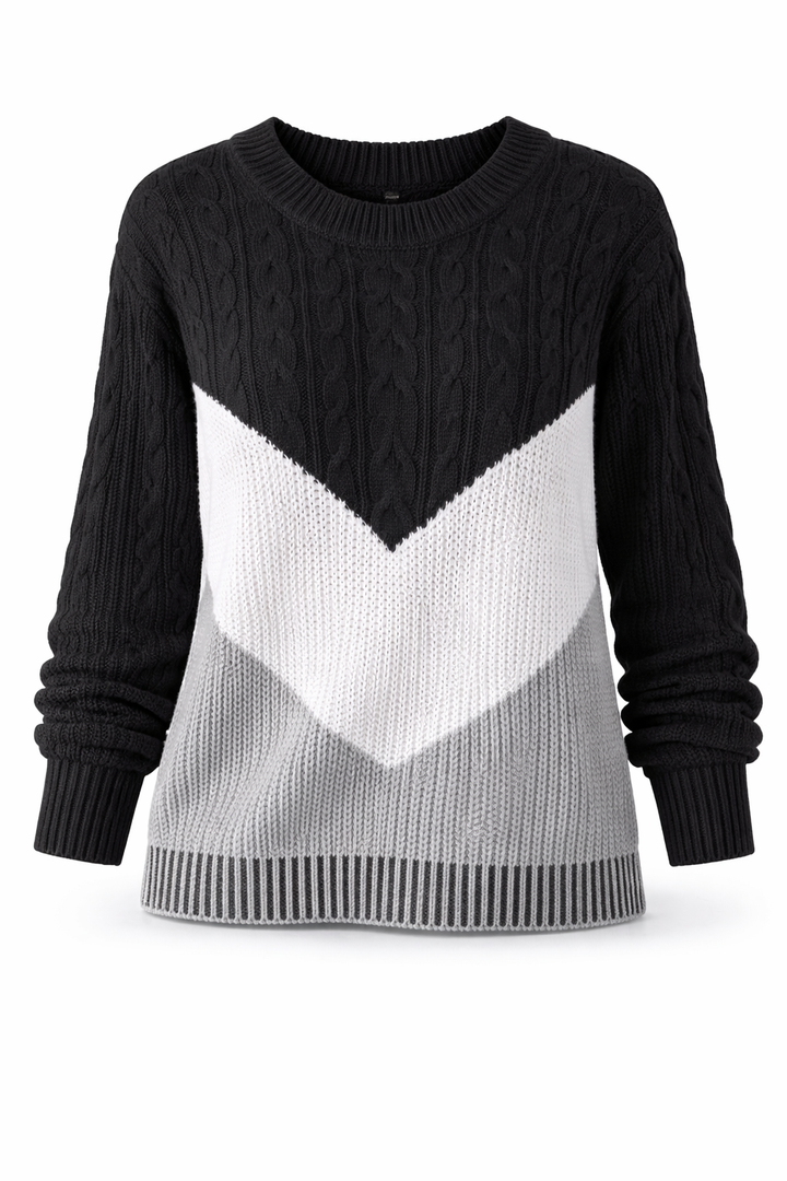 Marielle | Chevron Knit Sweater