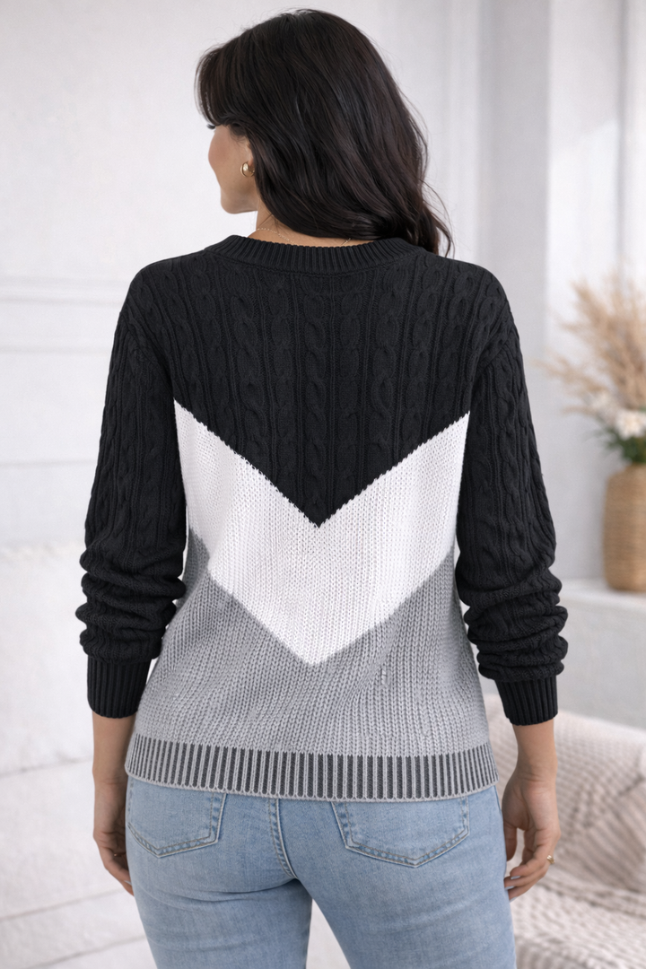 Marielle | Chevron Knit Sweater