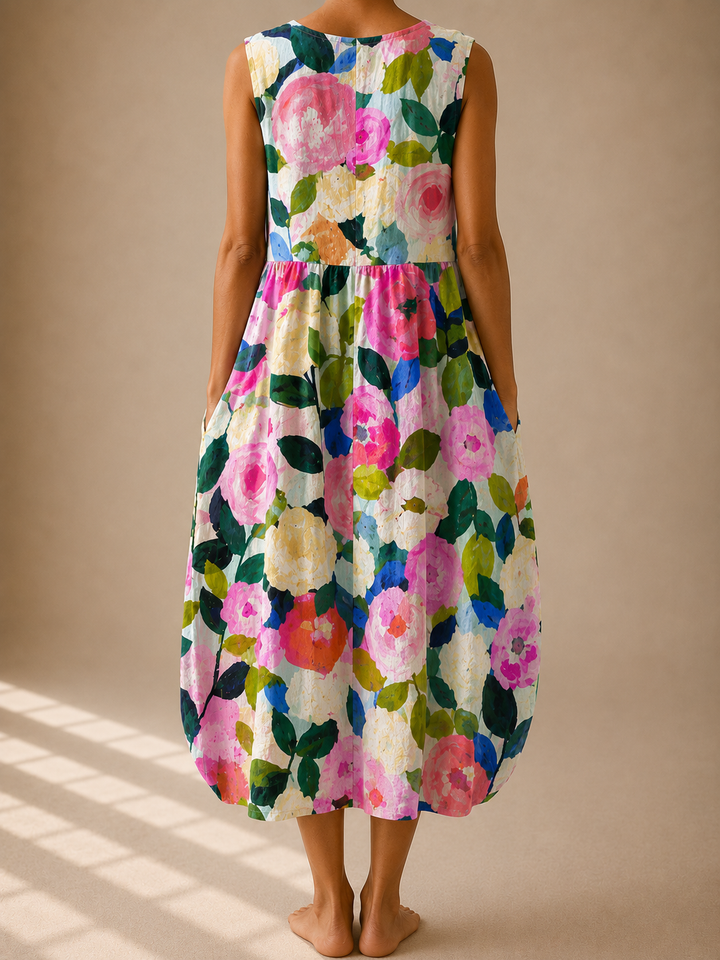 Ava™ | Sleeveless Linen Dress