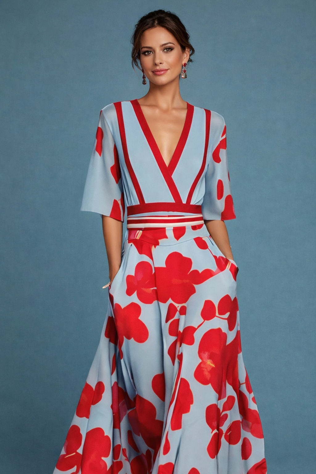 Kali -  Milano Designer Dress with Sleeves