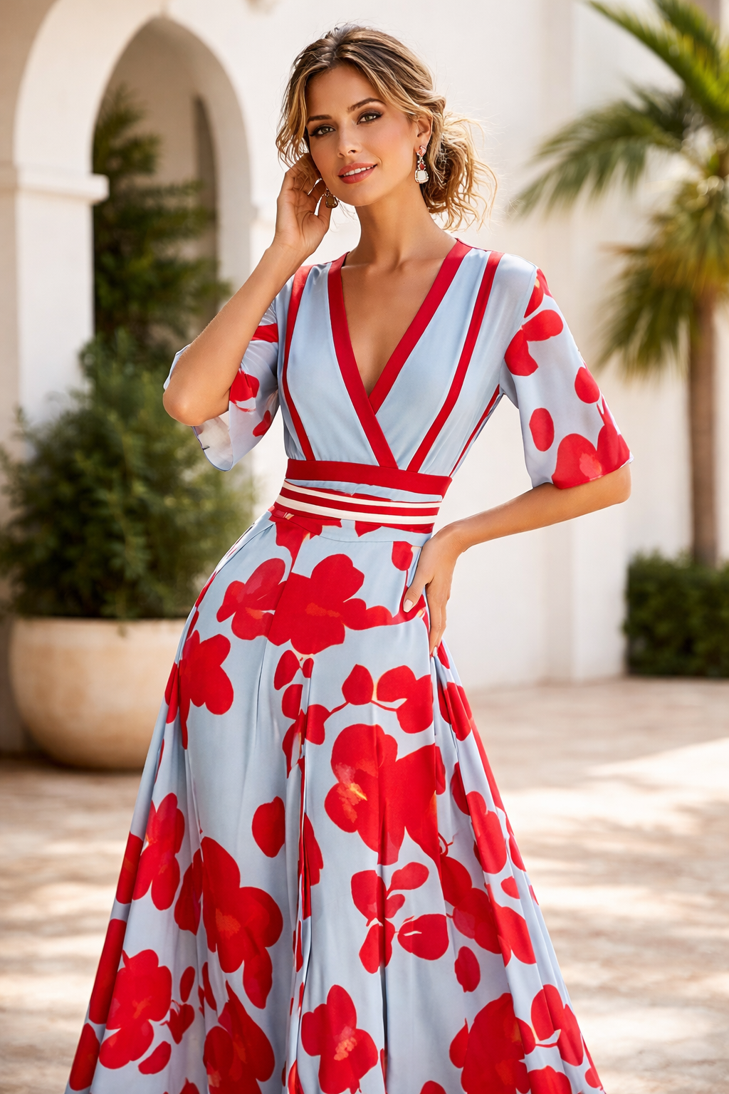 Kali -  Milano Designer Dress with Sleeves