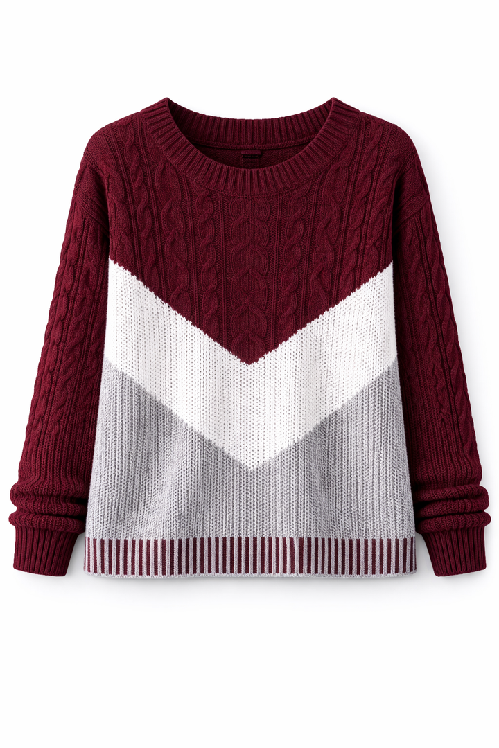Marielle | Chevron Knit Sweater