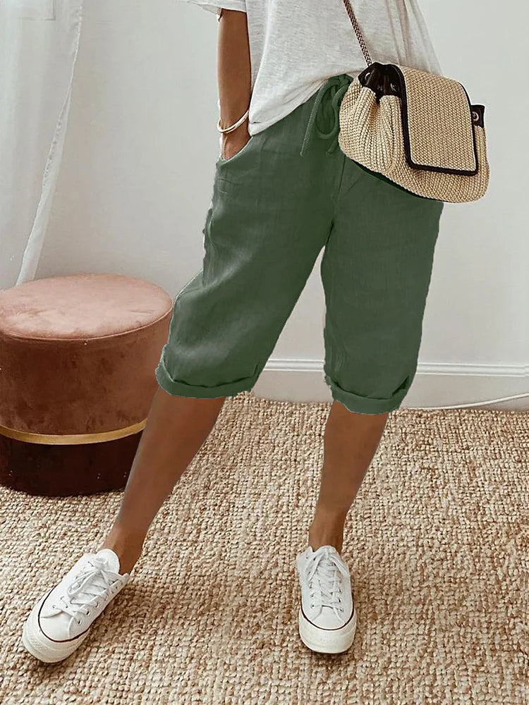 Clara | Women's Cotton Linen Shorts