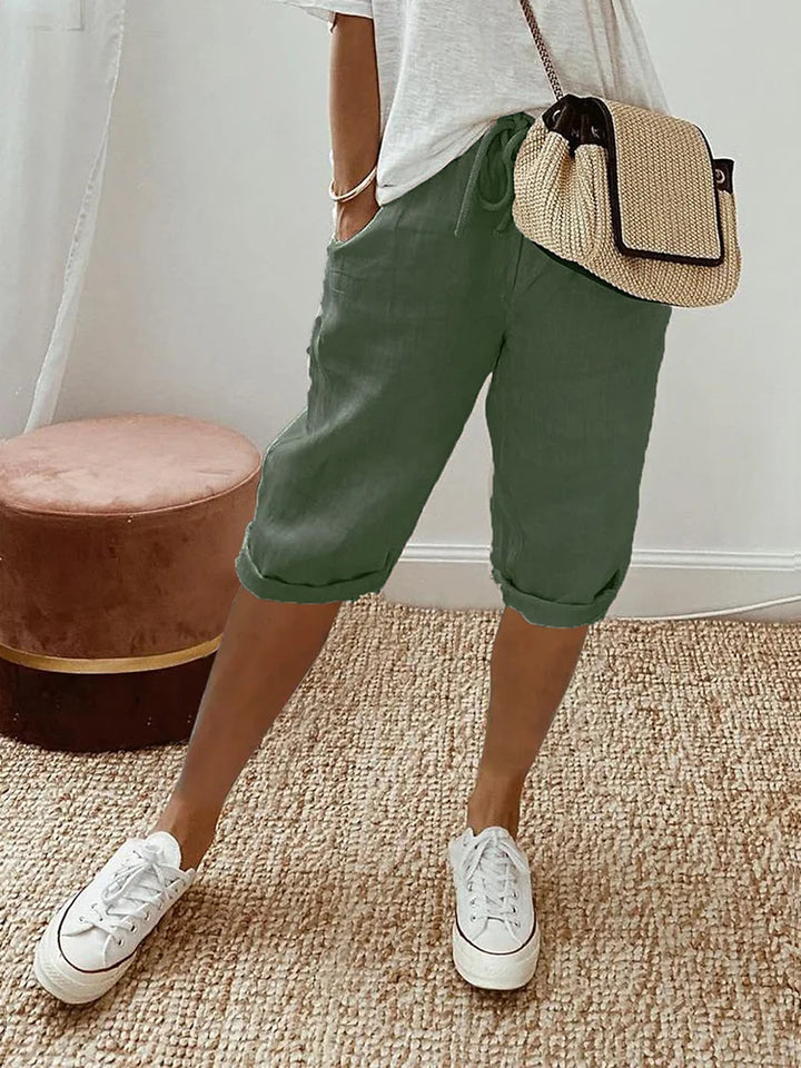 Clara | Women's Cotton Linen Shorts