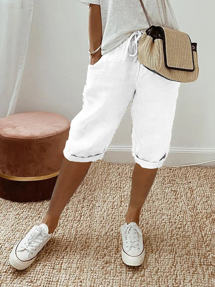 Clara | Women's Cotton Linen Shorts