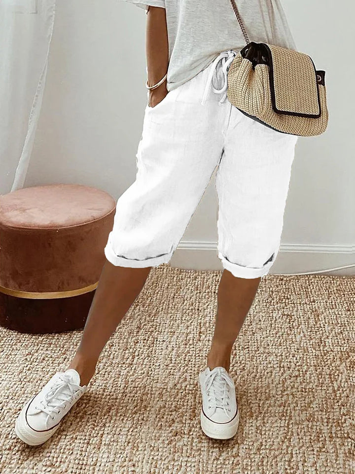 Clara | Women's Cotton Linen Shorts