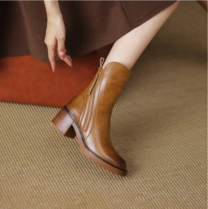 SONIA™ | Premium Leather Ankle Boots