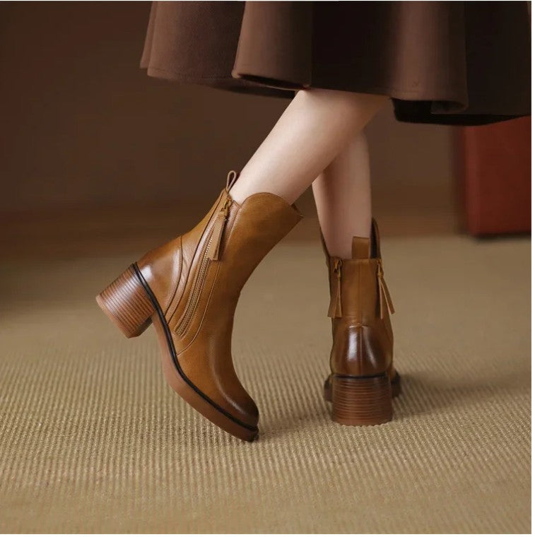 SONIA™ | Premium Leather Ankle Boots