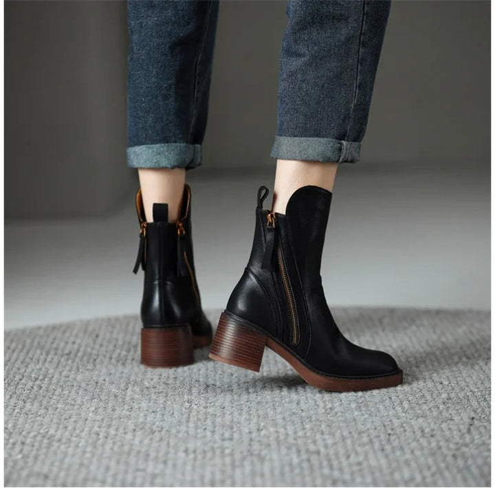 SONIA™ | Premium Leather Ankle Boots