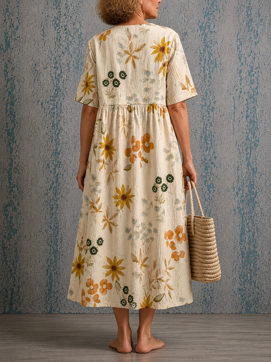 Beverley™ | Half Sleeve Linen Dress