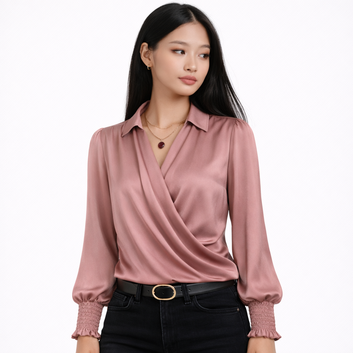 Elise | Elegant Wrap Blouse