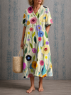 Rosalie™ | Half Sleeve Linen Dress