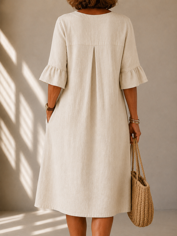 Eleanor™ | Linen Button Dress