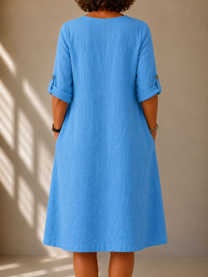 Judith™ | Classic Linen Summer Dress