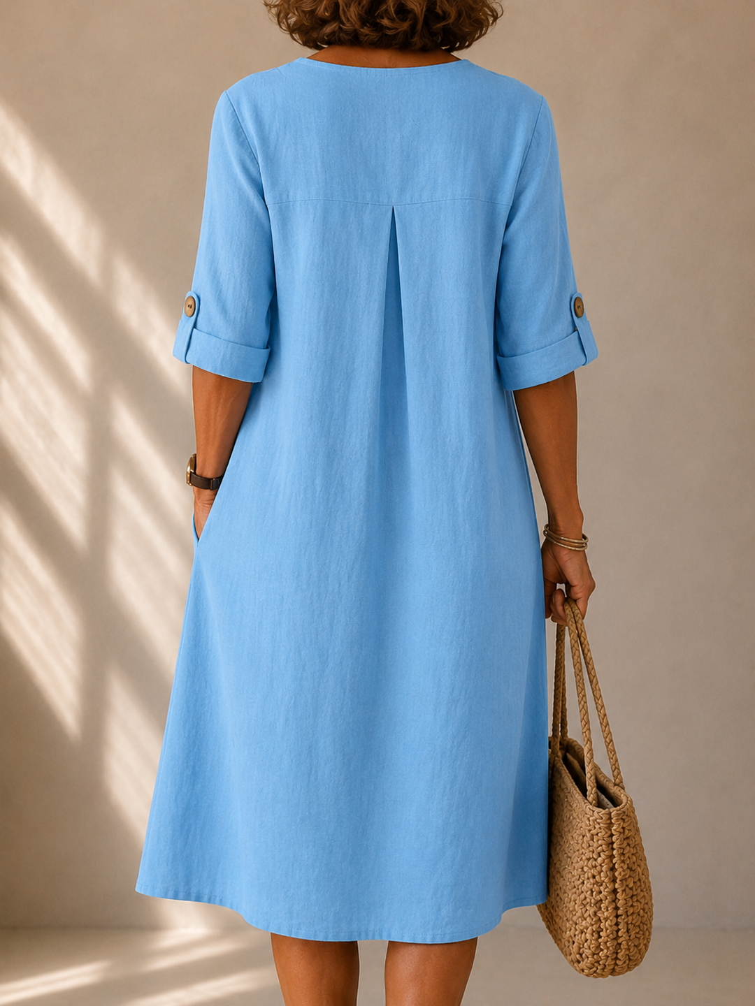 Amelia™ | Linen Button Dress
