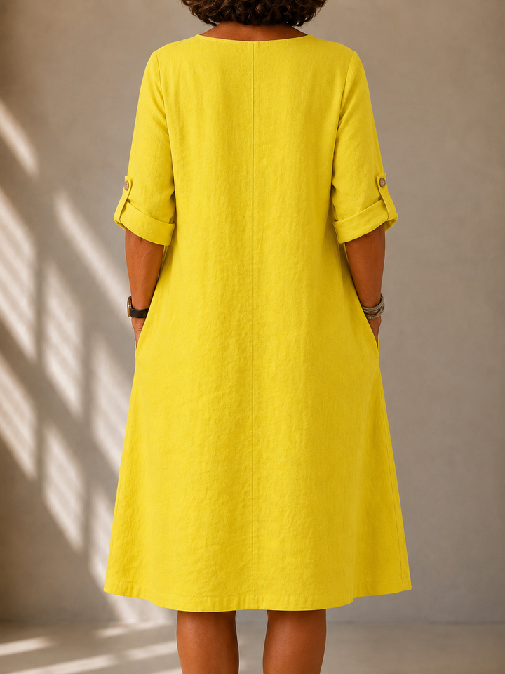 Margaret™ | Classic Linen Summer Dress