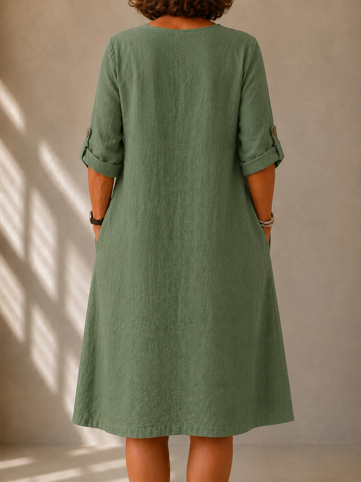 Diane™ | Classic Linen Summer Dress