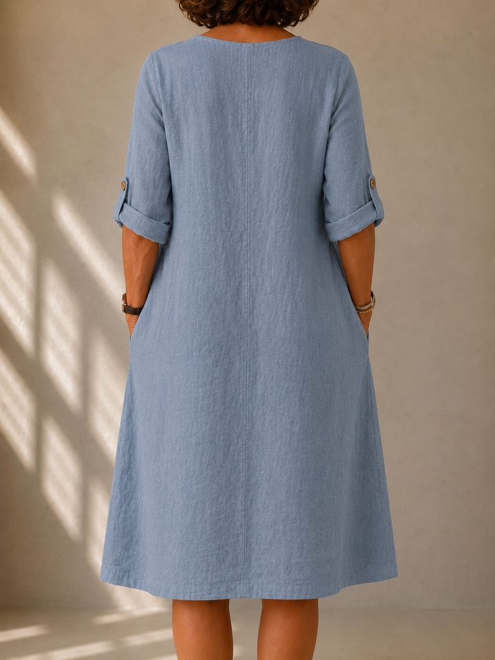 Helen™ | Classic Linen Summer Dress