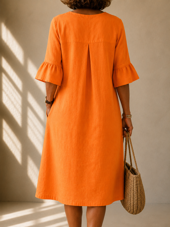 Hazel™ | Linen Button Dress