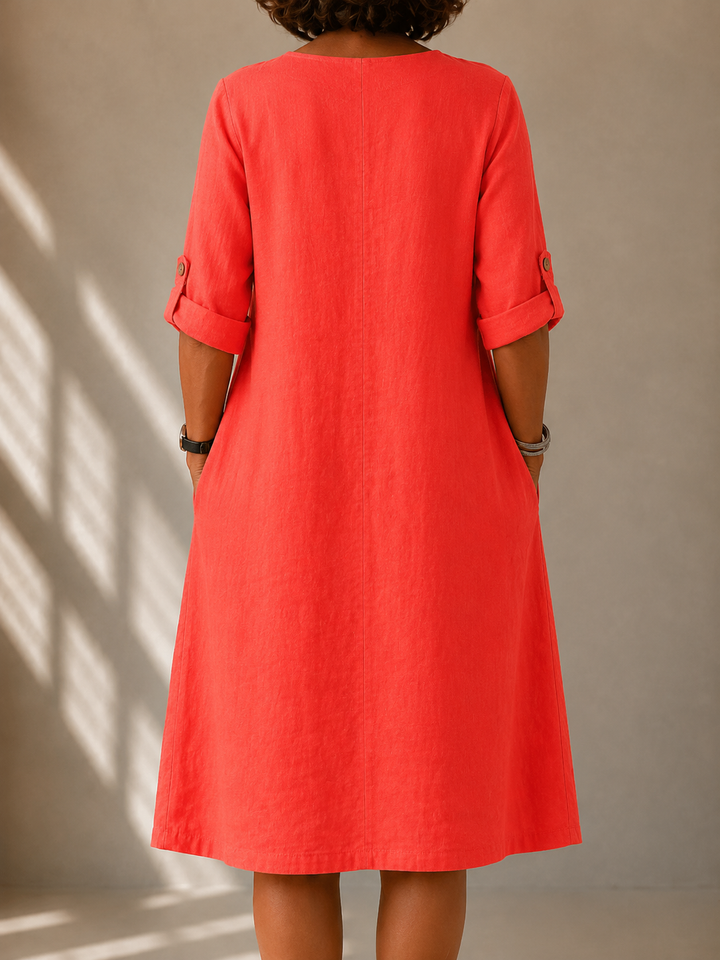 Marjorie™ | Classic Linen Summer Dress