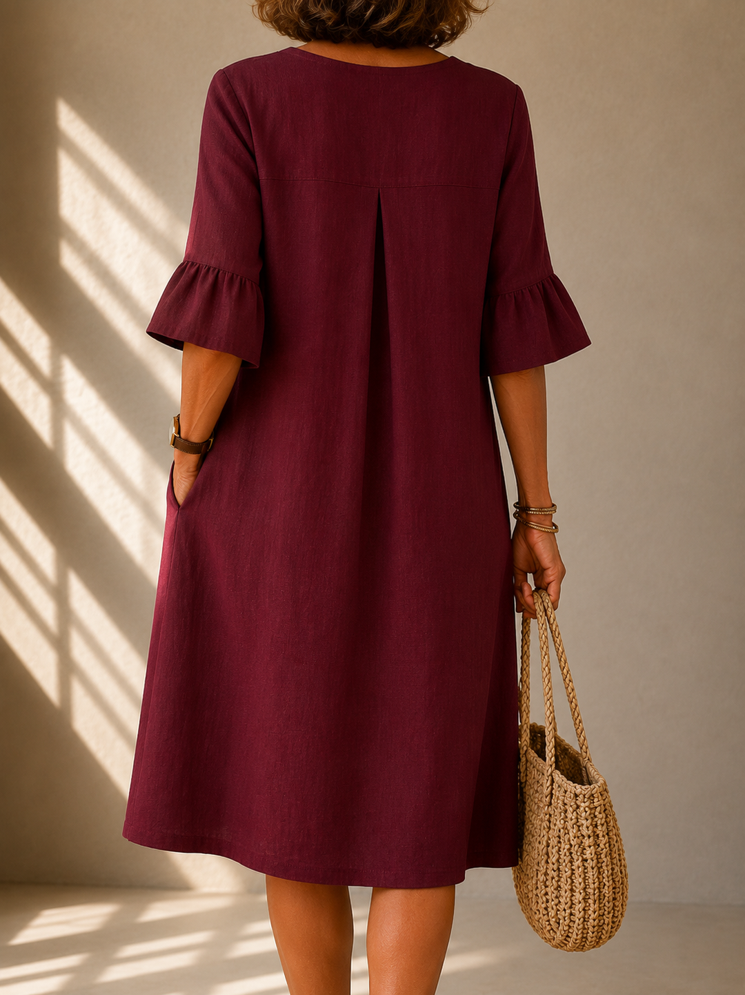 Clara™ | Linen Button Dress