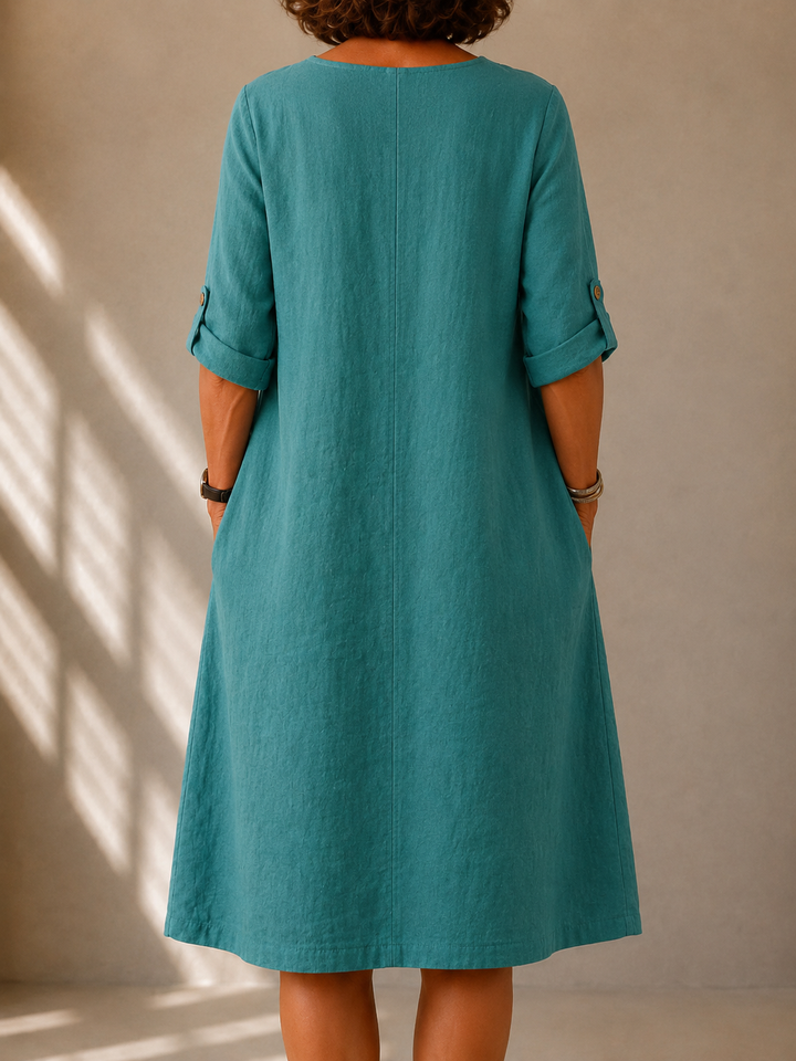 Gloria™ | Classic Linen Summer Dress