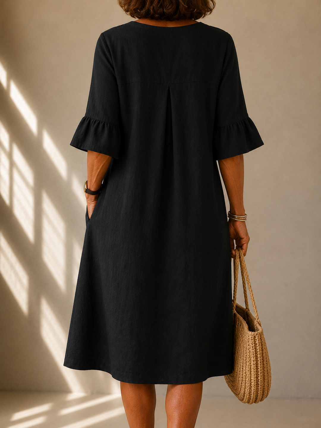 Sylvia™ | Linen Button Dress