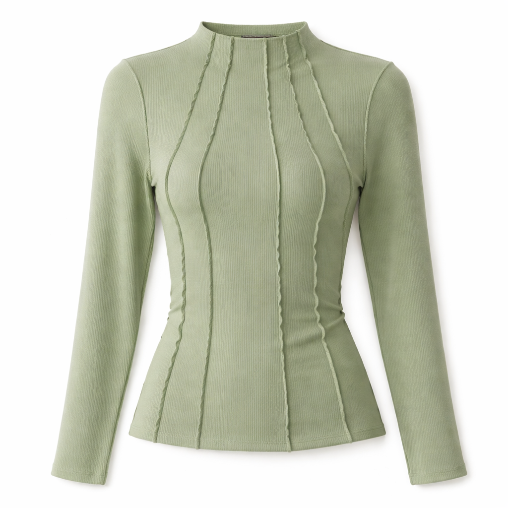 Elara | Sculpted Ribbed Top