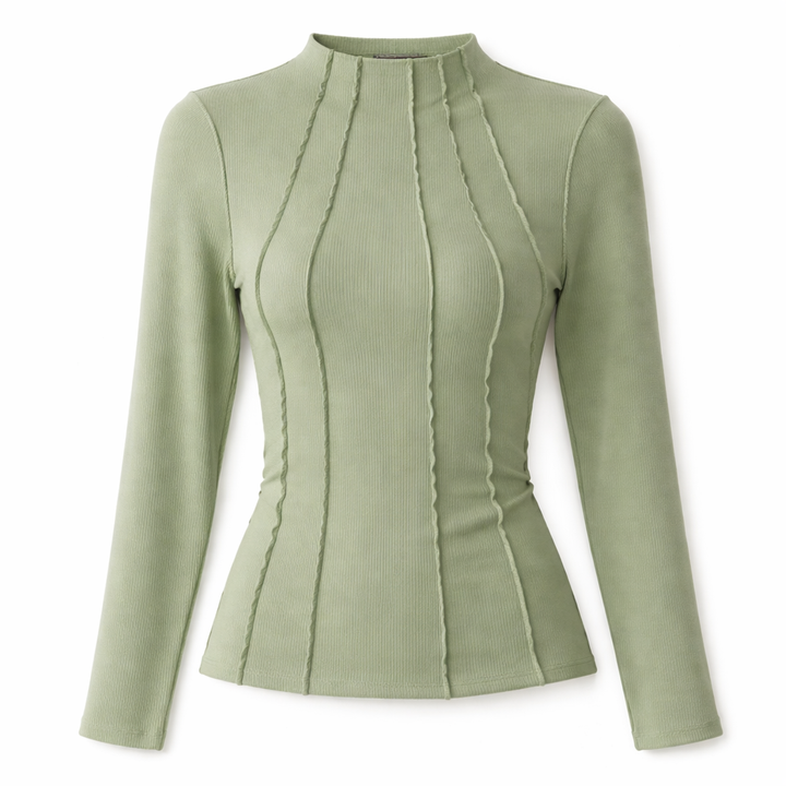 Elara | Sculpted Ribbed Top