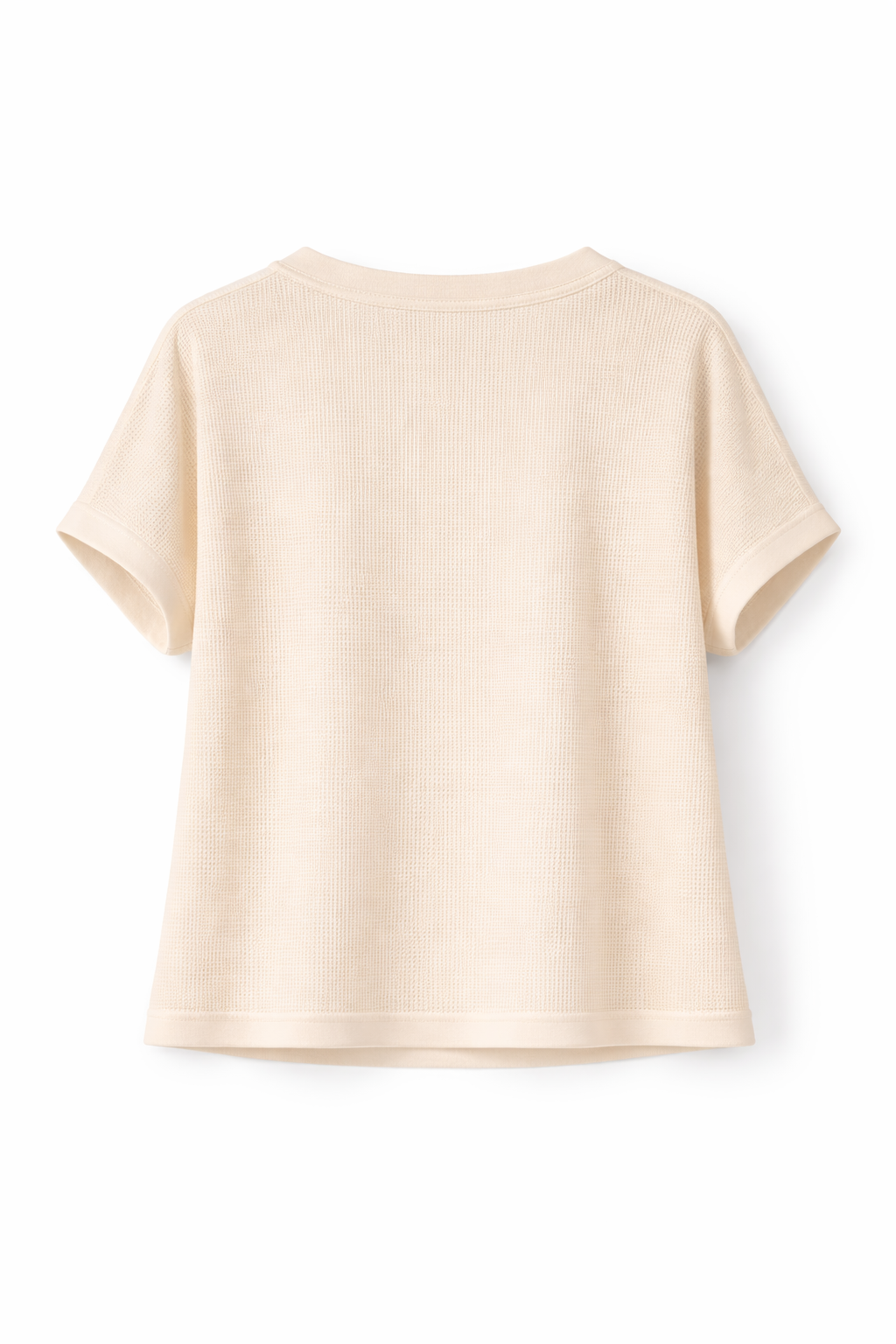 Hannah | Button Front Waffle Knit Top