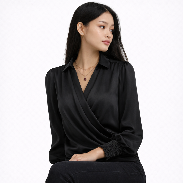 Elise | Elegant Wrap Blouse