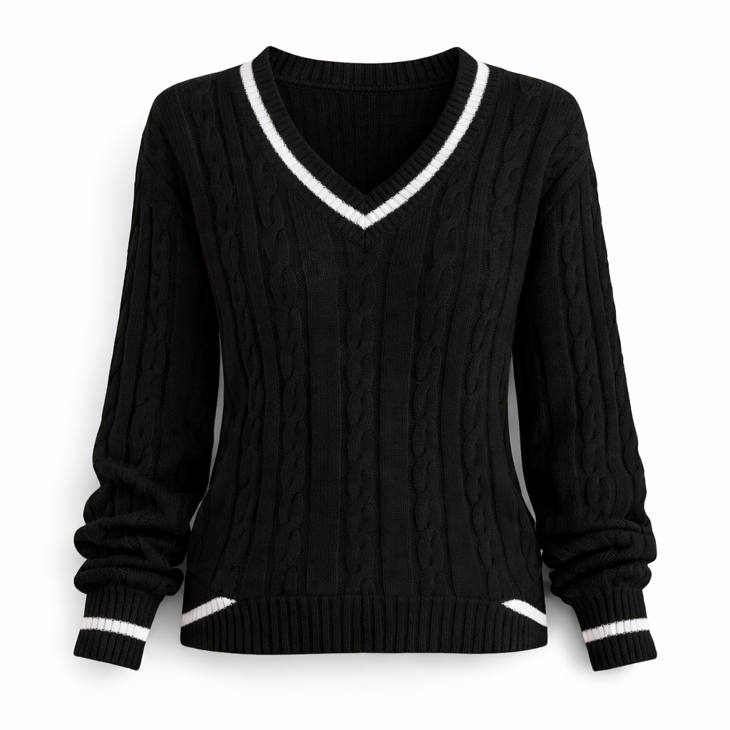 Sienna | Cable-Knit V-Neck Sweater
