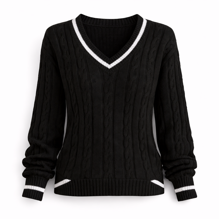 Sienna | Cable-Knit V-Neck Sweater