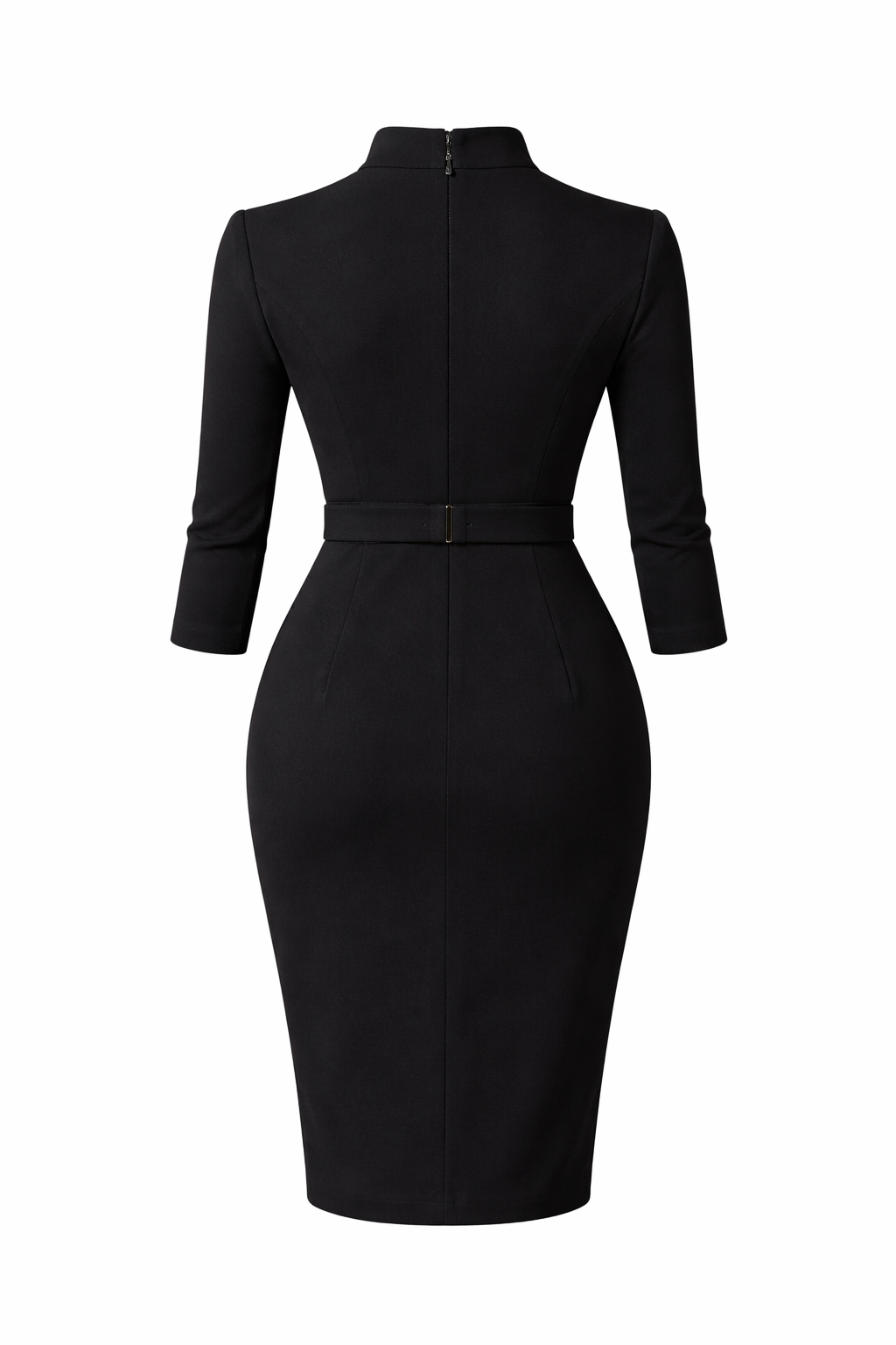 Victoria | Elegant Belted Collar Dress