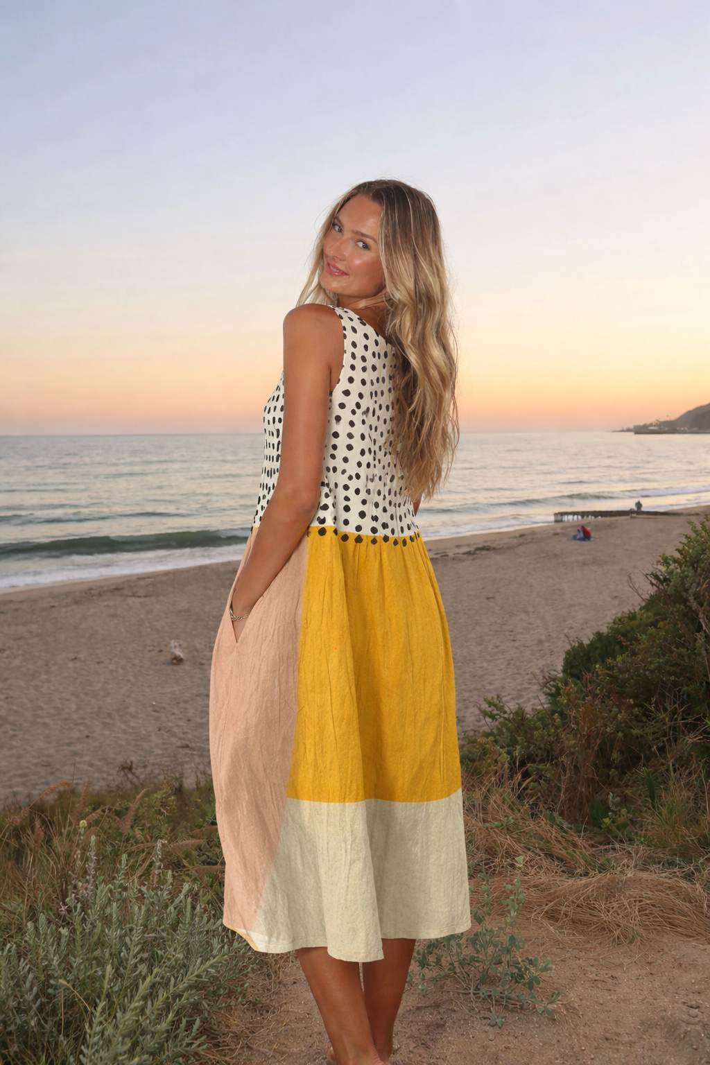 Amelia | Polka Dot Midi Dress