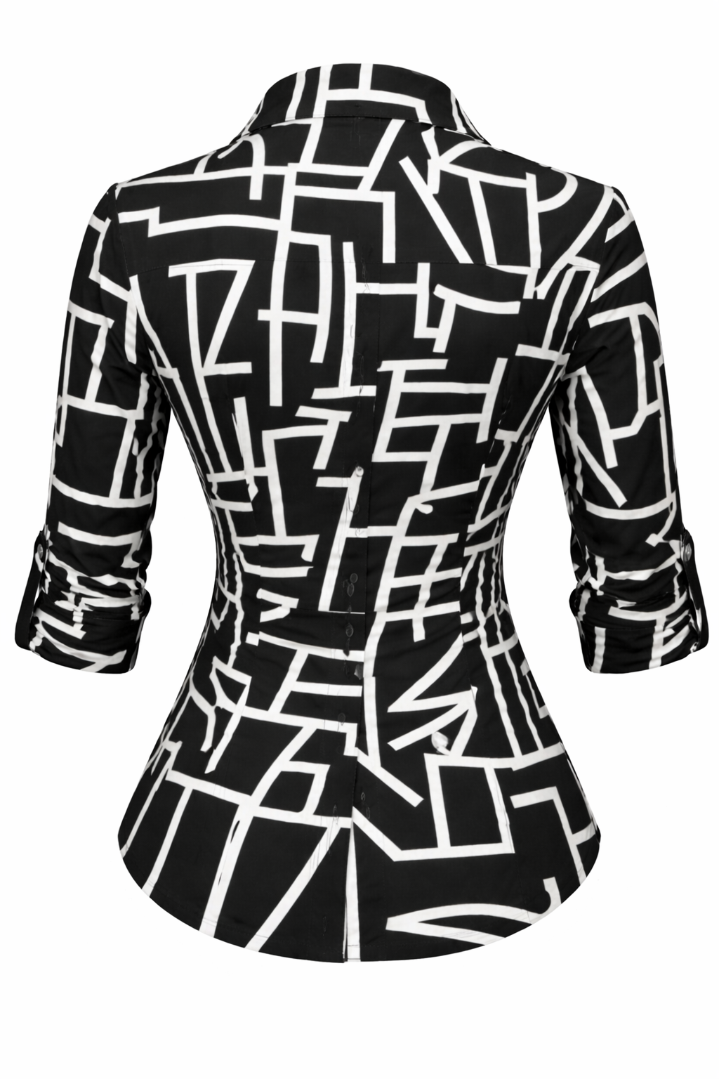 SOFIA AMORETTI | LONG SLEEVE ALLOVER PRINT SHIRT