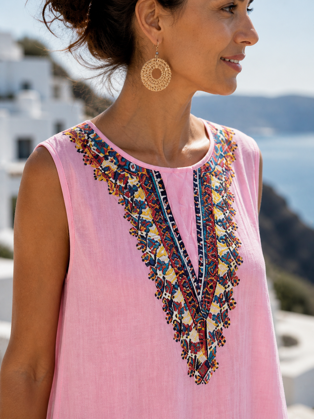 ELARA™ | Coastal Embroidered Summer Dress