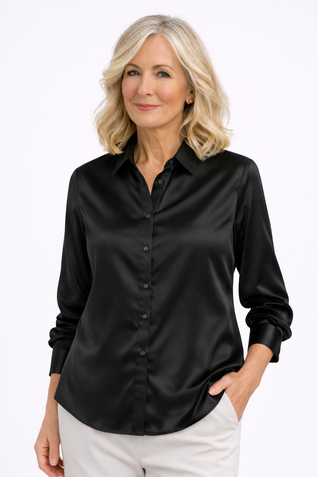 Sophia | Elegant Satin Blouse