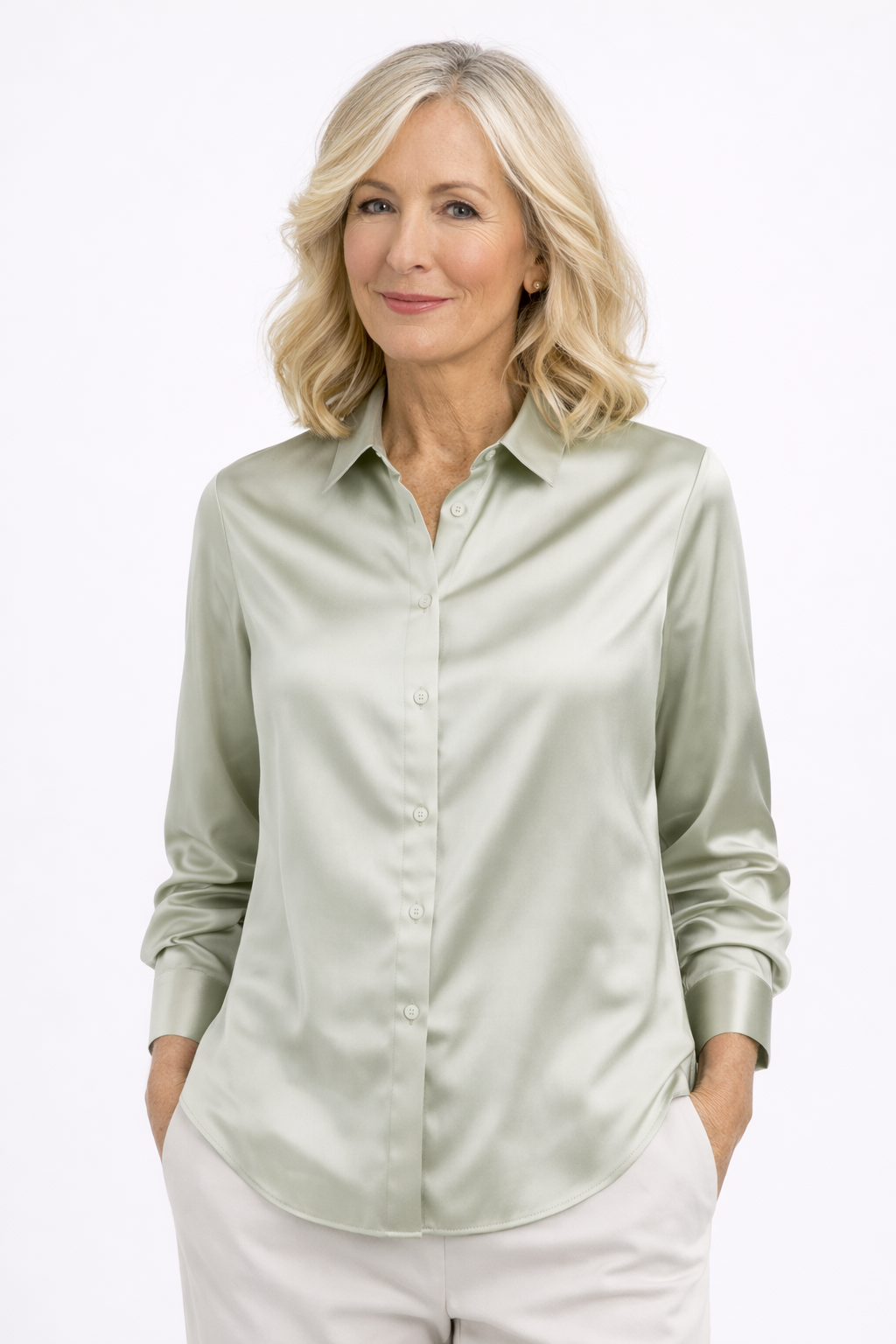 Sophia | Elegant Satin Blouse