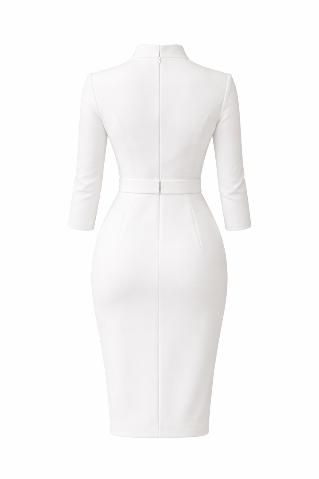 Victoria | Elegant Belted Collar Dress