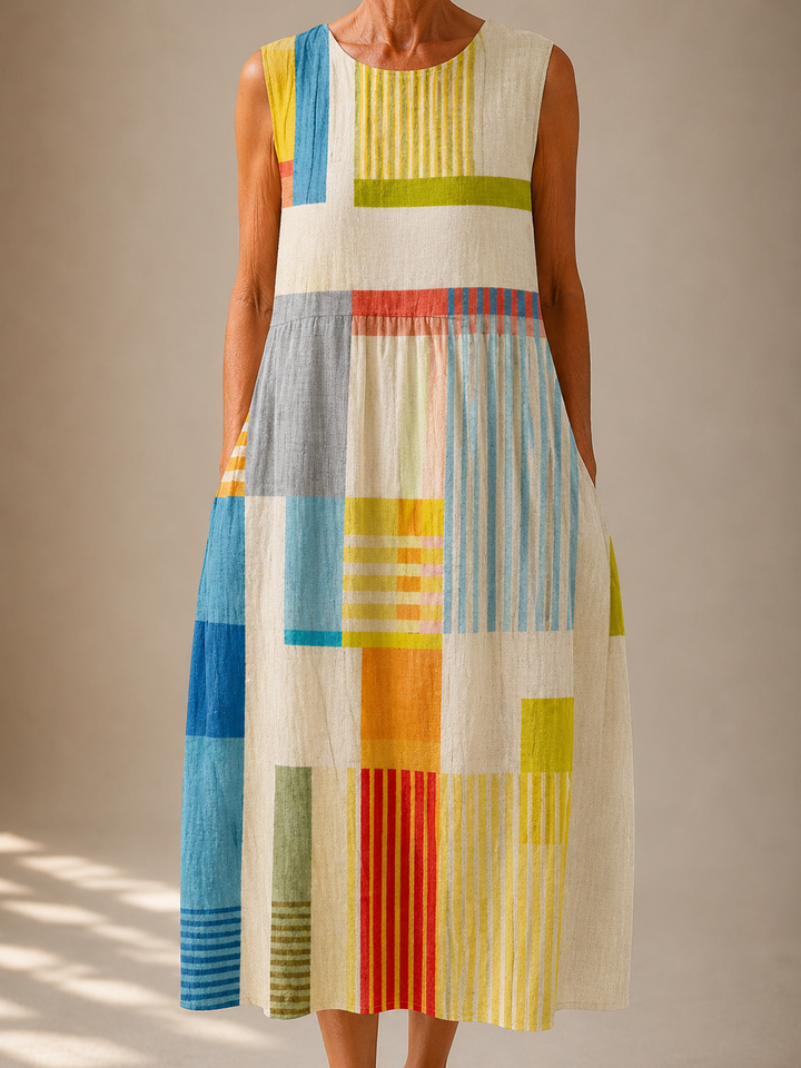 Charlotte™ | Sleeveless Linen Dress