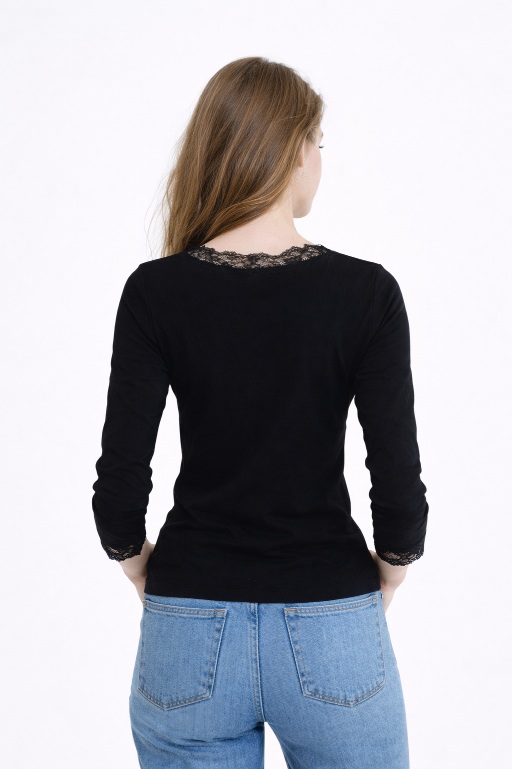 Elodie™ | Elegant Lace V-Neck Top