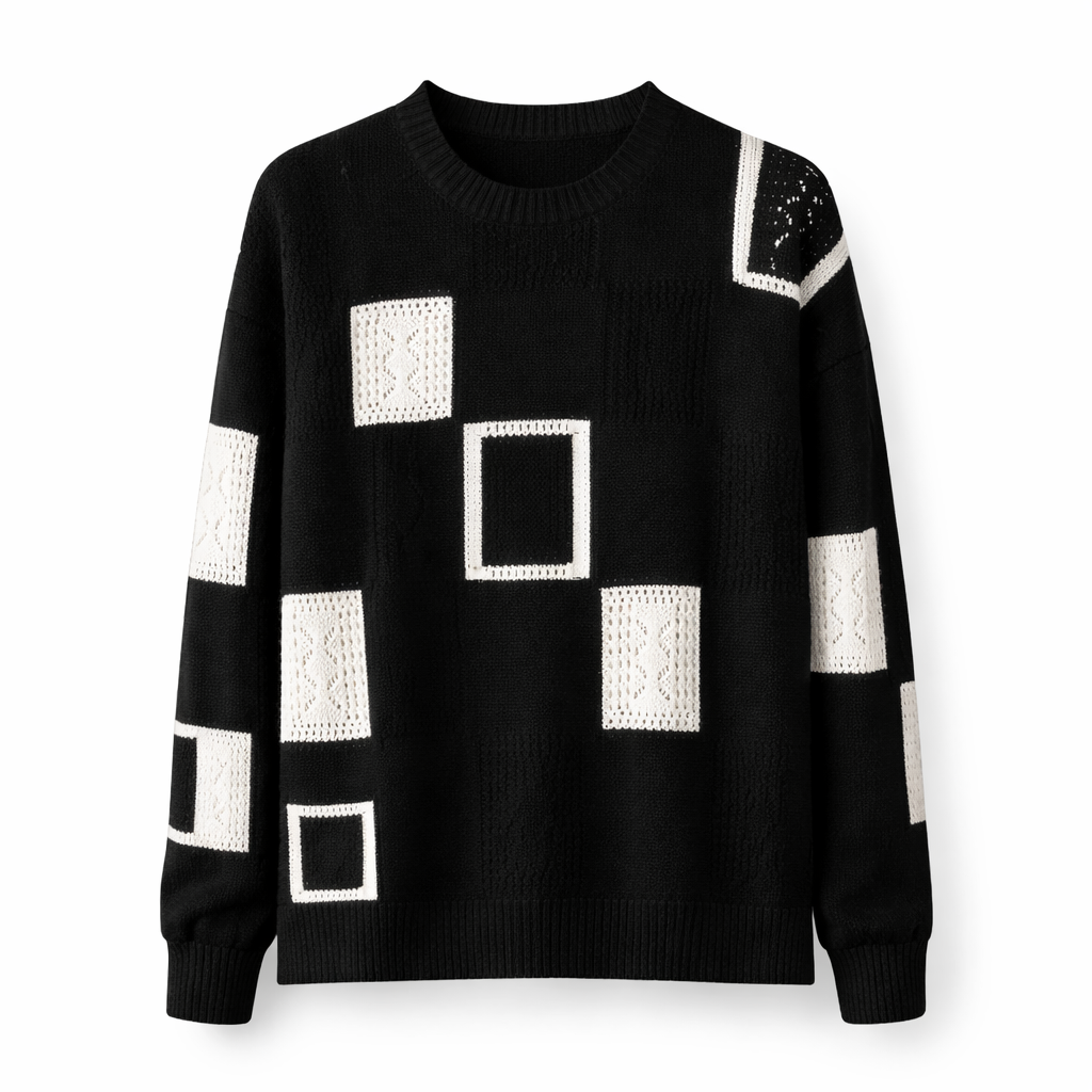Alida Patchwork Knit Sweater