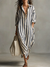 Lina | Striped Linen Dress
