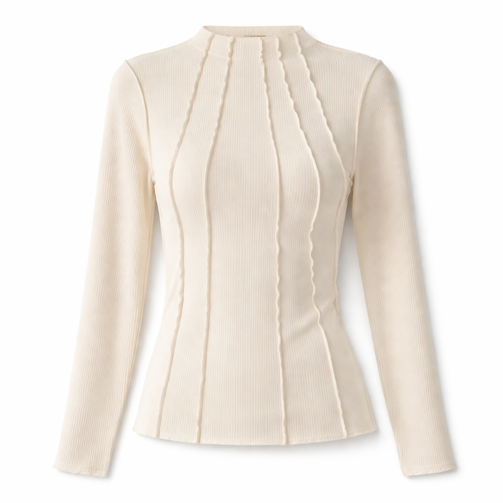 Elara | Sculpted Ribbed Top