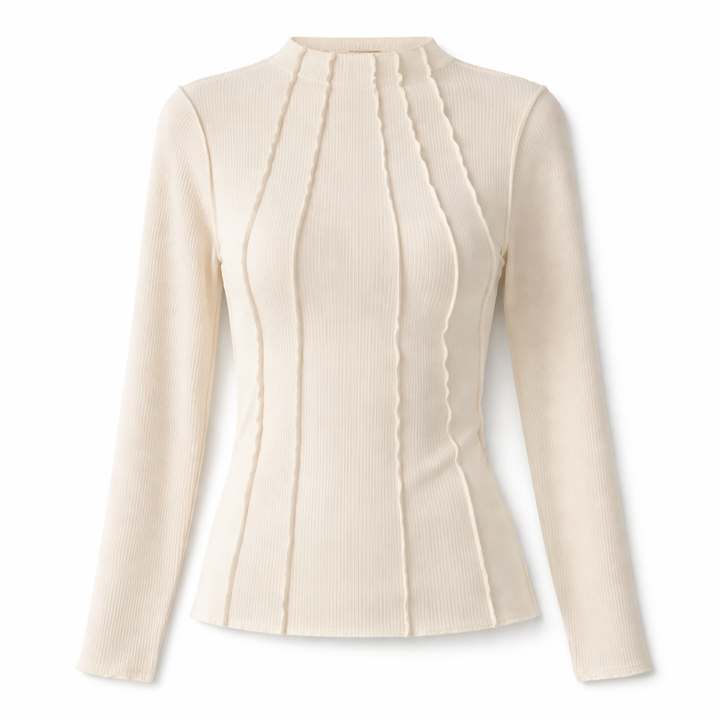 Elara | Sculpted Ribbed Top