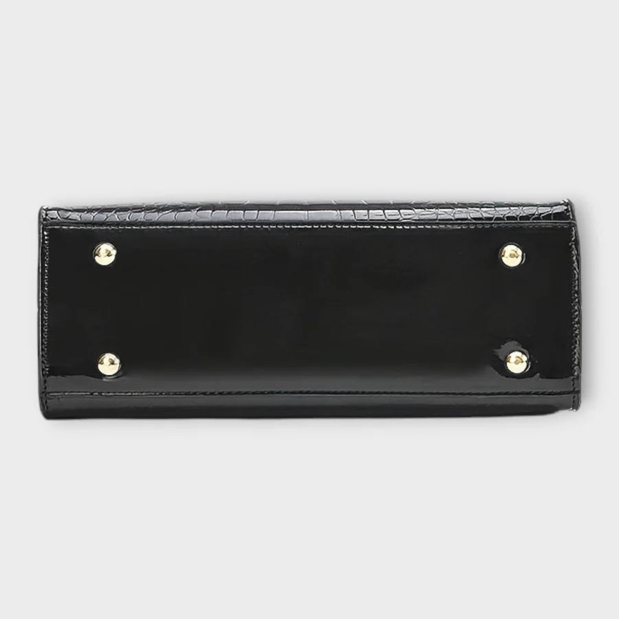 Maison Verdelle - Shiny Crocodile Skin Pattern Handbag